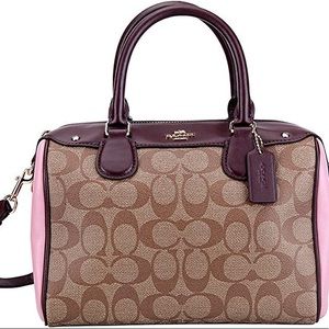 MINI BENNETT SATCHEL IN COLORBLOCK SIGNATURE (COACH F57495)
GOLD/KHAKI OXBLOOD